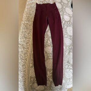 PINK Victoria's Secret Maroon Leggings
